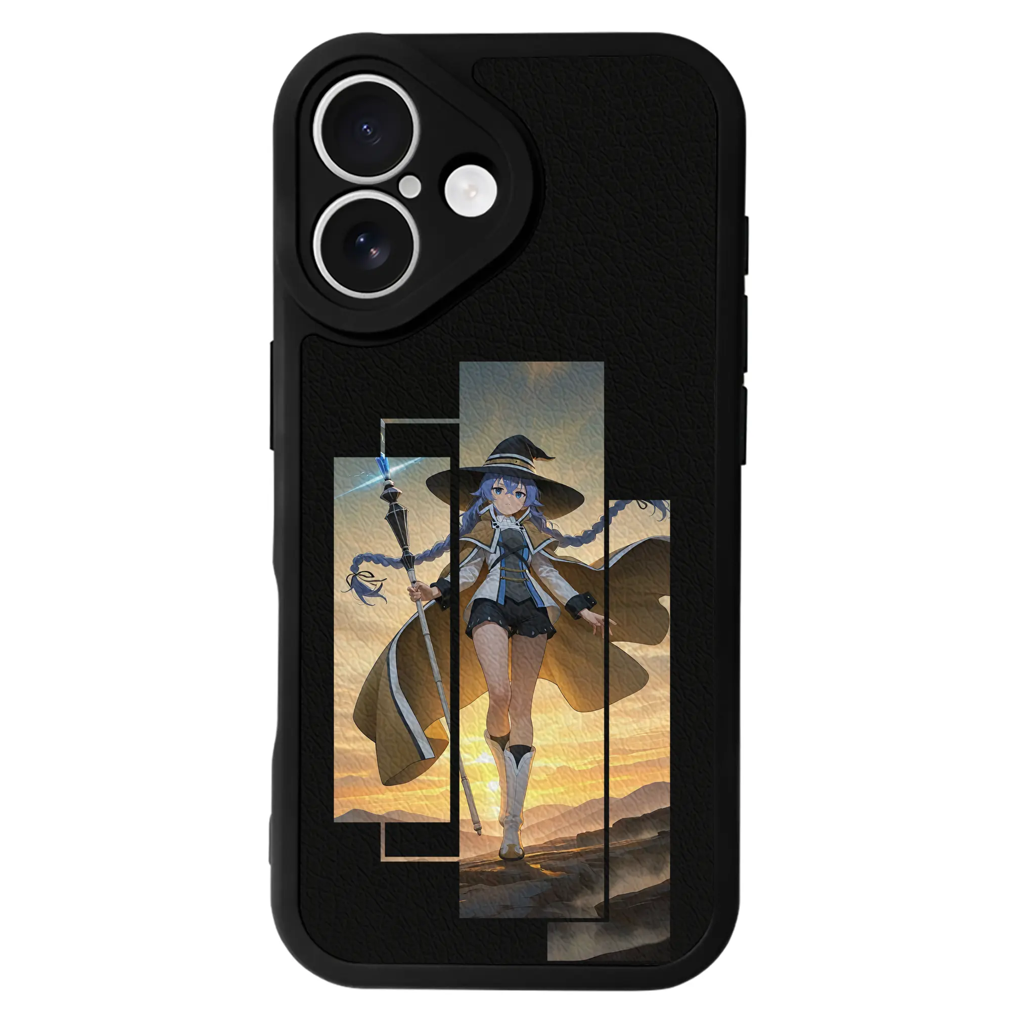 無職転生 グッズ,ロキシー・ミグルディア - IPhone 16シリーズ対応 ・ シリコンスマホケース ・ レザー調 ・ 高精度フィット ・ 耐衝撃 ・ ワイヤレス充電対応 ・ 精密カット